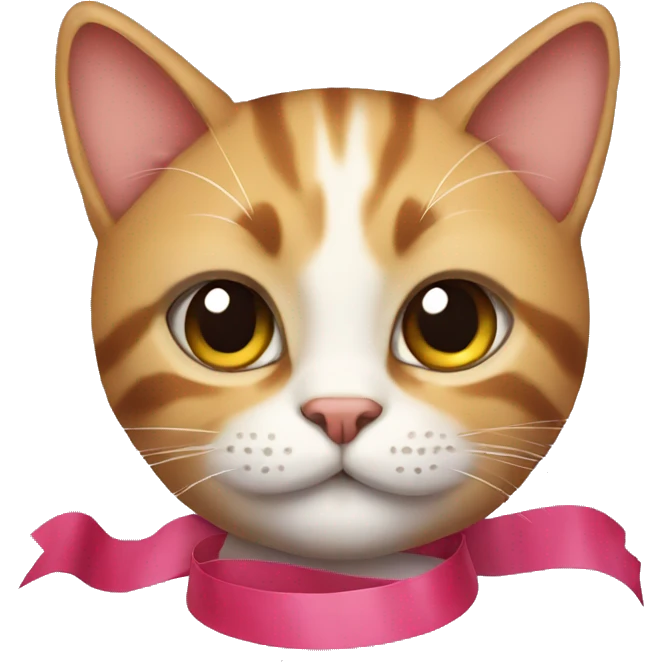 cat with ribbon emoji