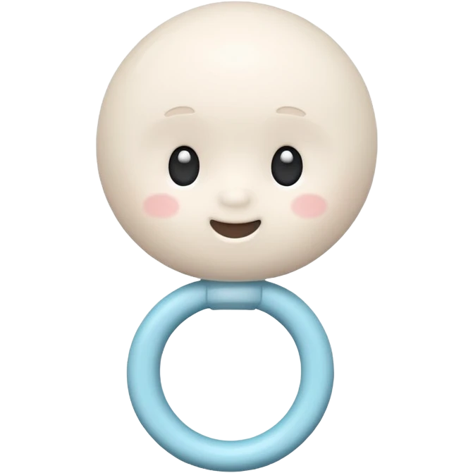 White baby toy that you can shake emoji