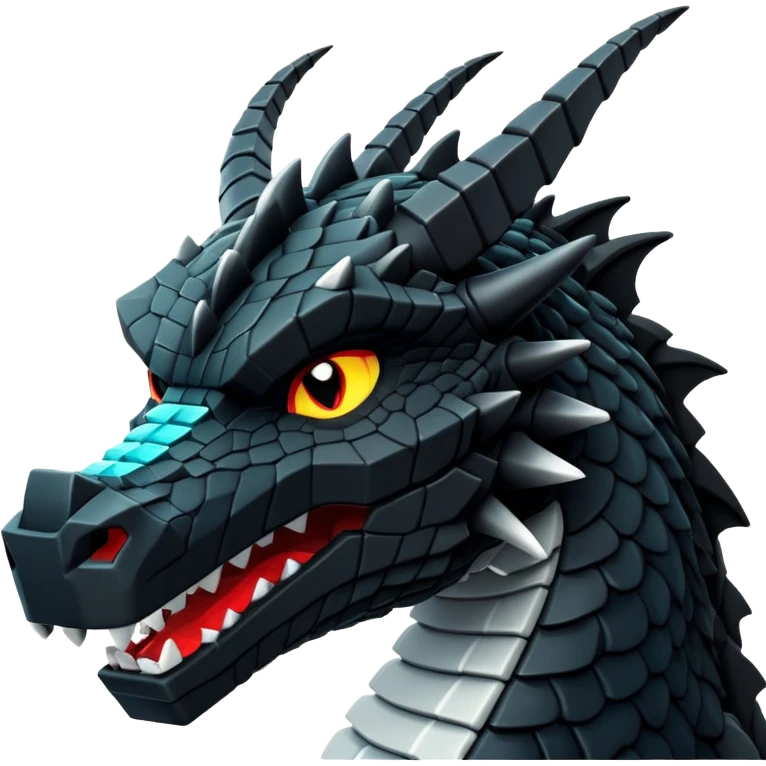 Minecraft black dragon head emoji