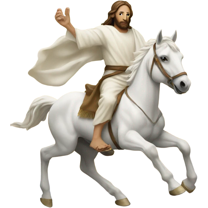 Jesus riding white horse  emoji
