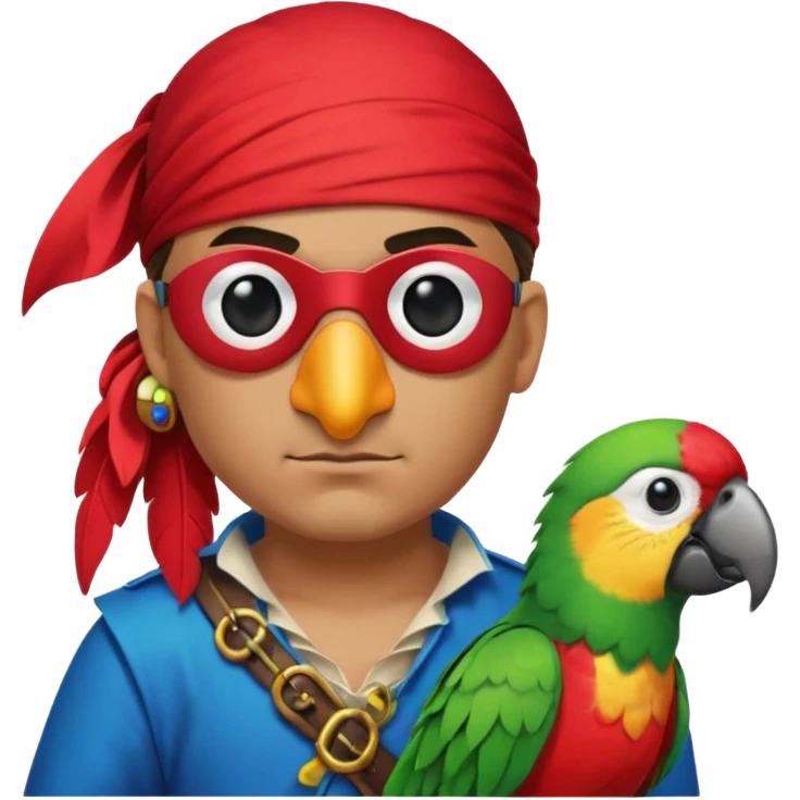 pirate and parrot emoji