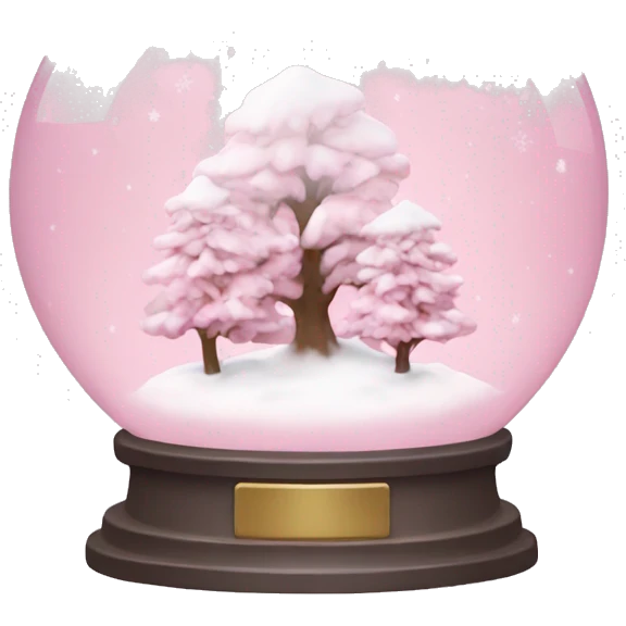 Pastel pink snow globe emoji