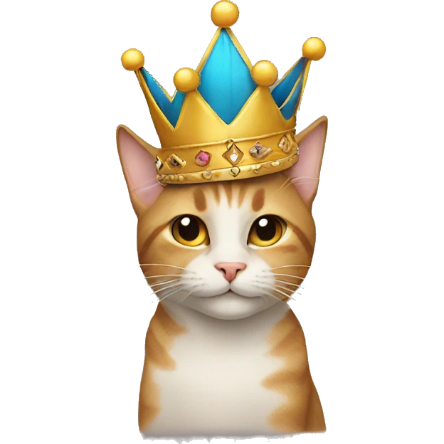 Cat wearing a crown emoji