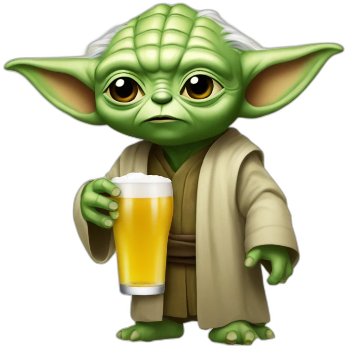 yoda drink beer emoji