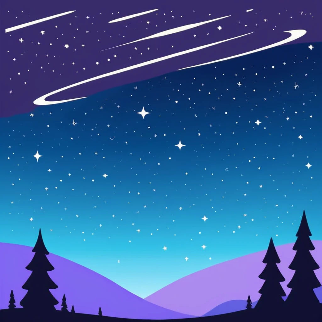 Sparkling starry night sky, galaxy view with stars and nebula emoji