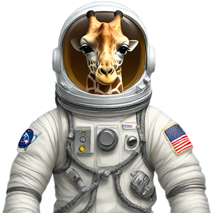 Giraffe in an astronaut suit  emoji