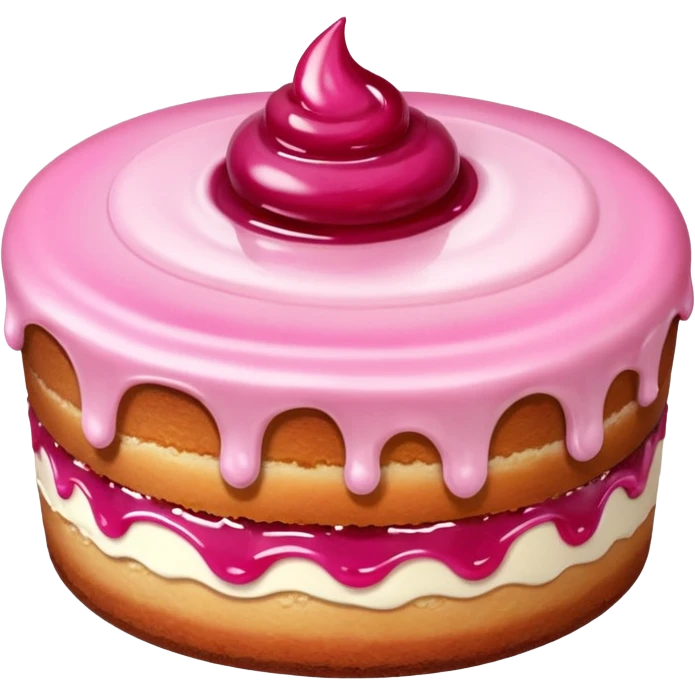 pink gooey jam cake emoji