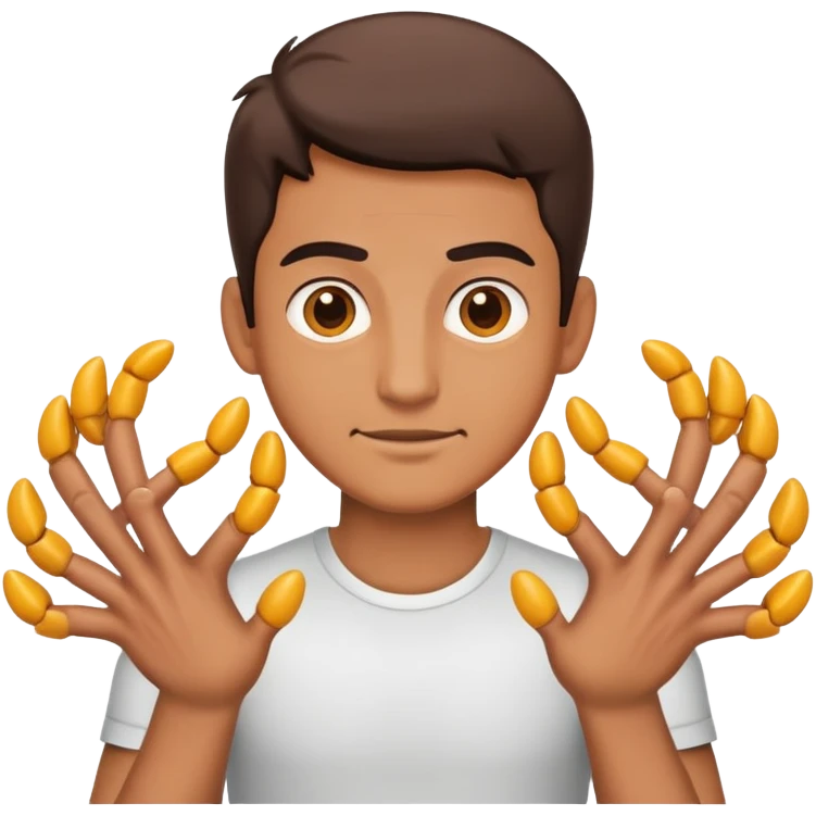 man with multiple arms, like a Hindu deity emoji