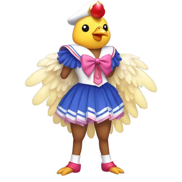 chicken in sailor moon cosplay emoji