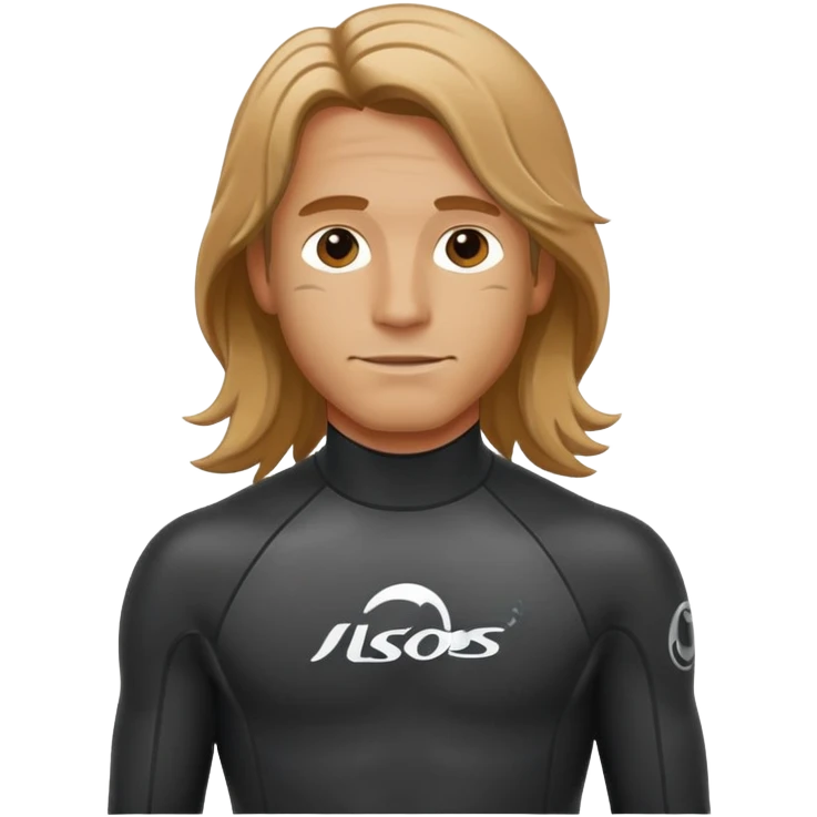 Long hair surfer emoji