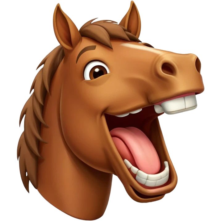 Horse laughing emoji