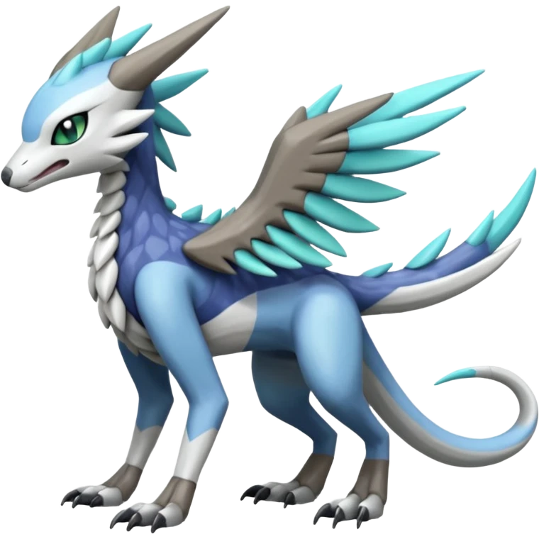 Meloetta-Sergal-Trico-Palkia-Dialga-hybrid-fusion-Fakémon-creature, full body emoji