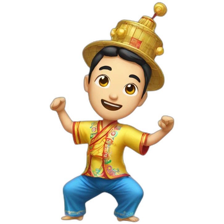 chinese man dancing samba emoji