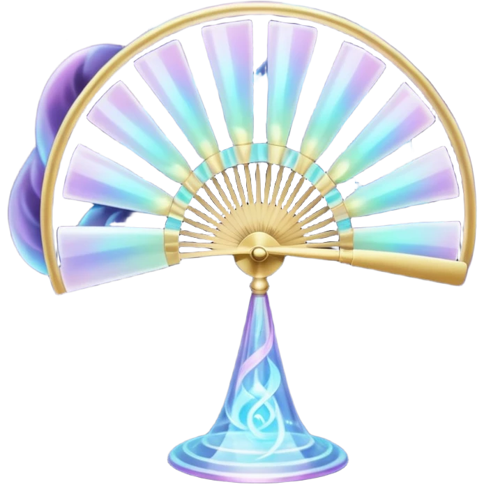 fan with magical energy swirling around emoji
