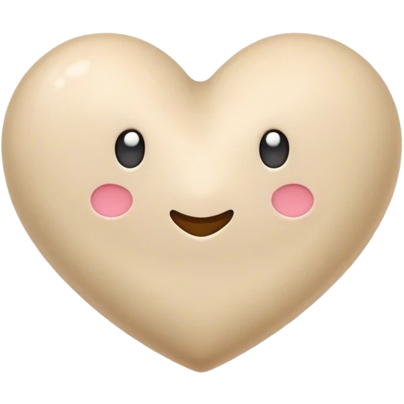 A beige cozy heart  emoji