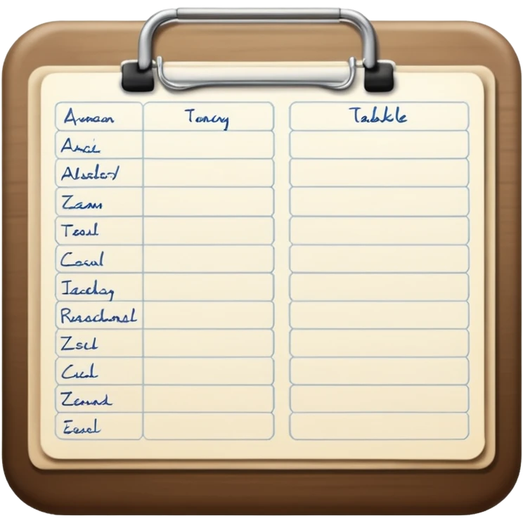 جدول مواعيد emoji