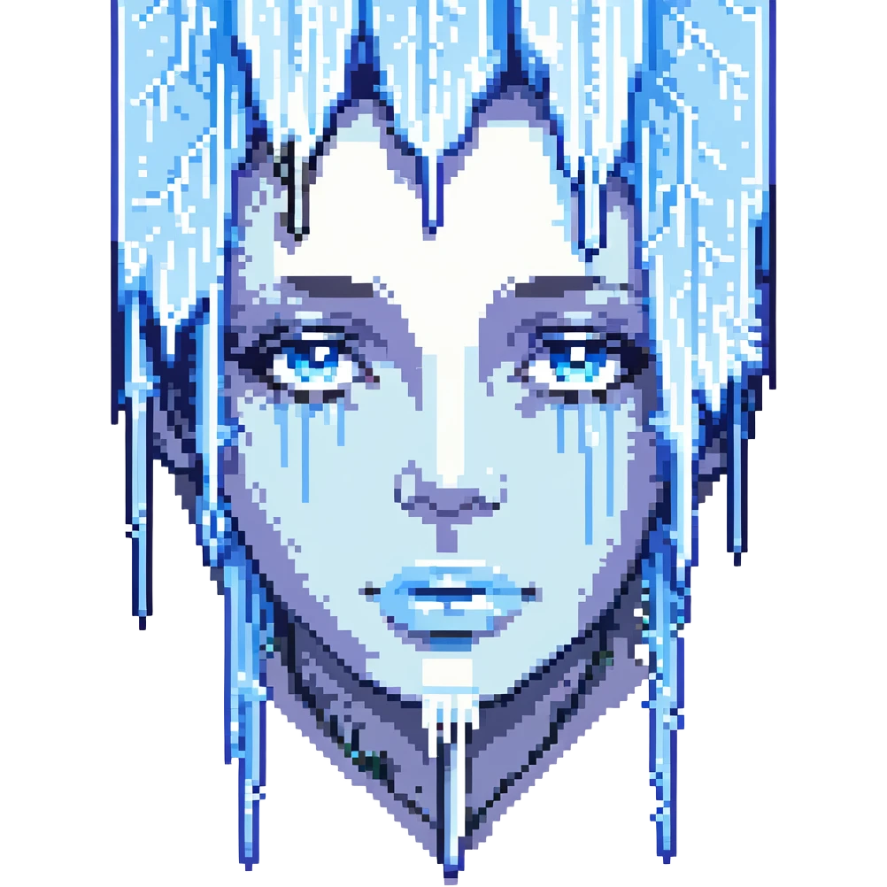 cold face, shivering, blue tint, icicles, expressive emoji