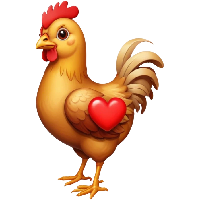 Poussin avec coeur  emoji