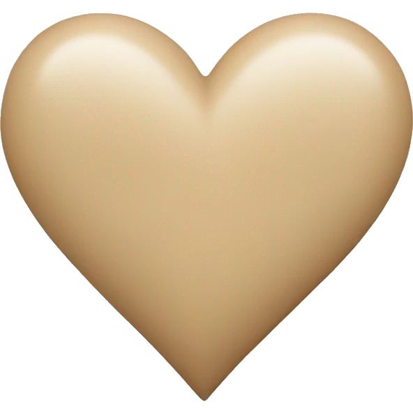 Beige heart  emoji