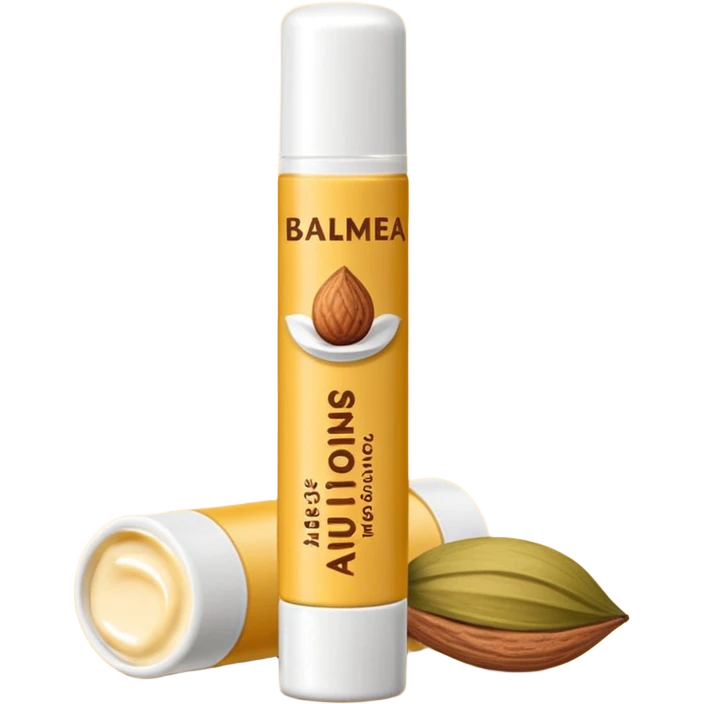 Balmea Natural Shea Butter and Almond Oil Lip Balm chapstick for lips emoji