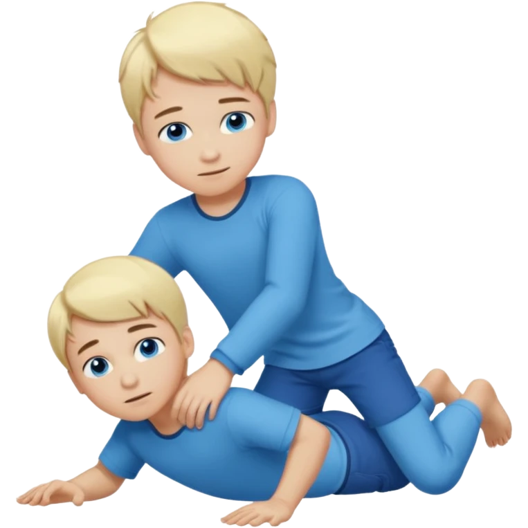 full body boy blue eyes blonde hair crawling hug other full body boy blue eyes blonde hair emoji