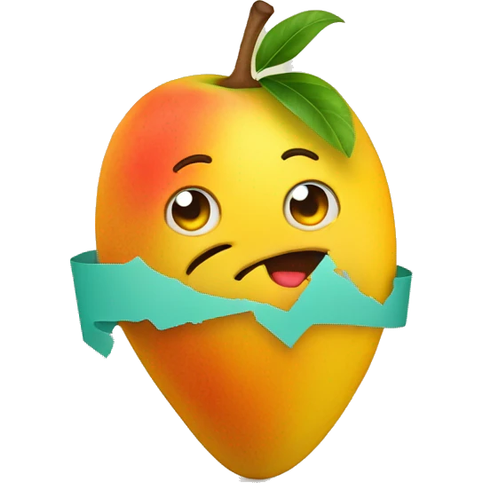 mango in the shape of a broken heart emoji