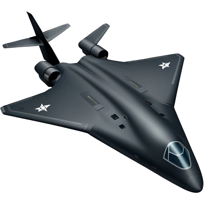 Military Bomber - B-2 Spirit - Northrop Grumman (Model Year: 2021) (Iconic colour: Stealth black) emoji