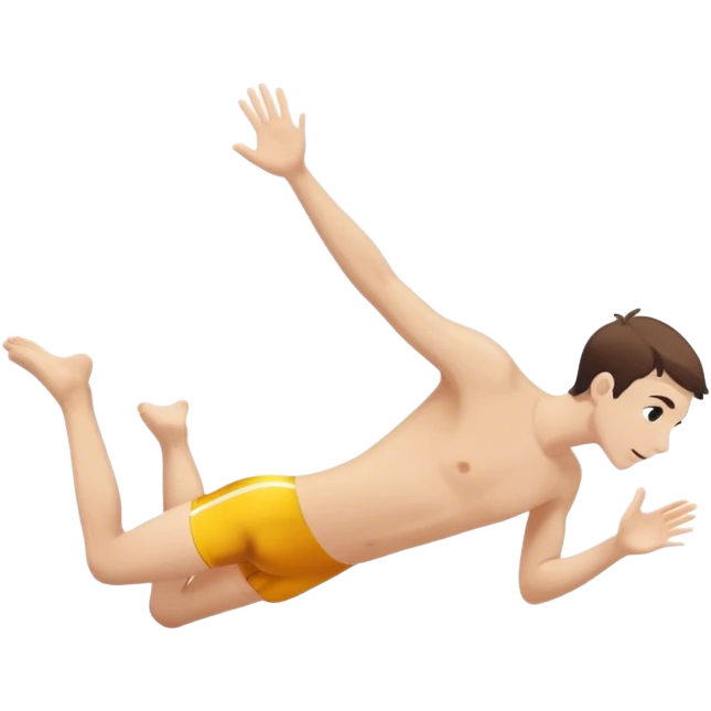 Person springt in kalten pool mit einem Kopfsprung  emoji