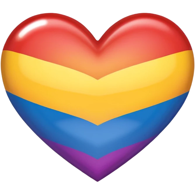 heart with sapphic pride flag colors emoji
