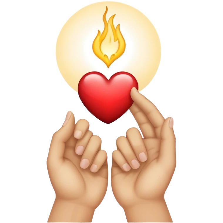 One hand making half a heart emoji