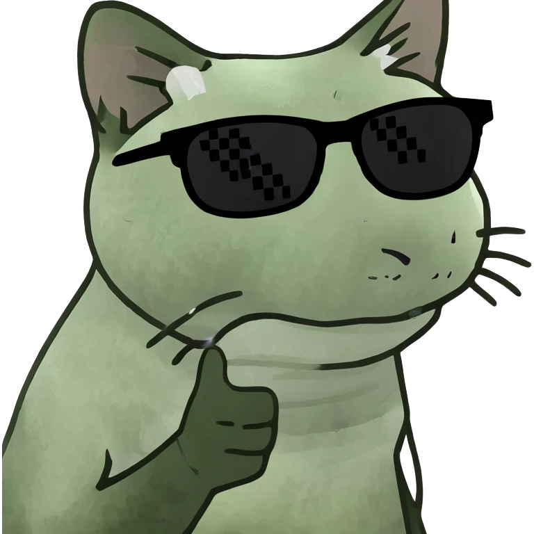 Cat with sunglasses emoji