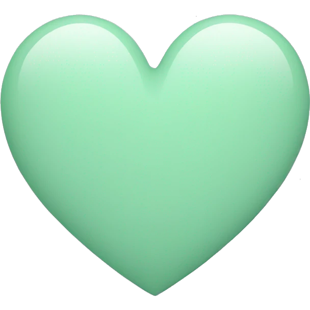 pastel green heart emoji