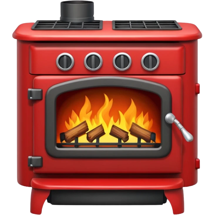 red wood burning stove emoji