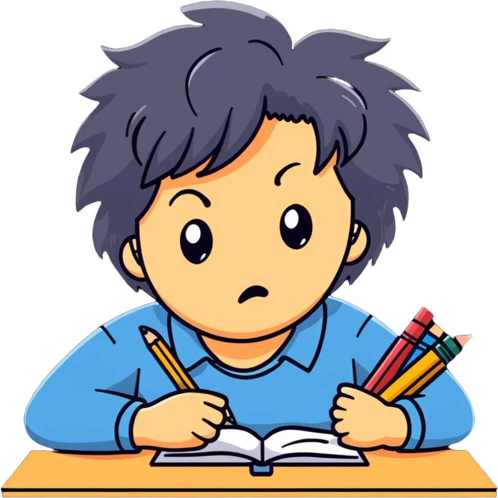 panicked teacher with messy hair and stressed facial expression emoji