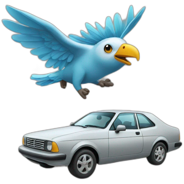 Voiture avec des ailes emoji