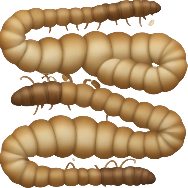 light brown mealworm caterpillar emoji