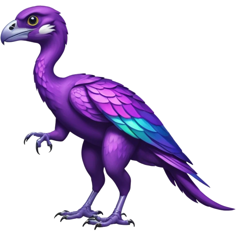 Purple raptor emoji