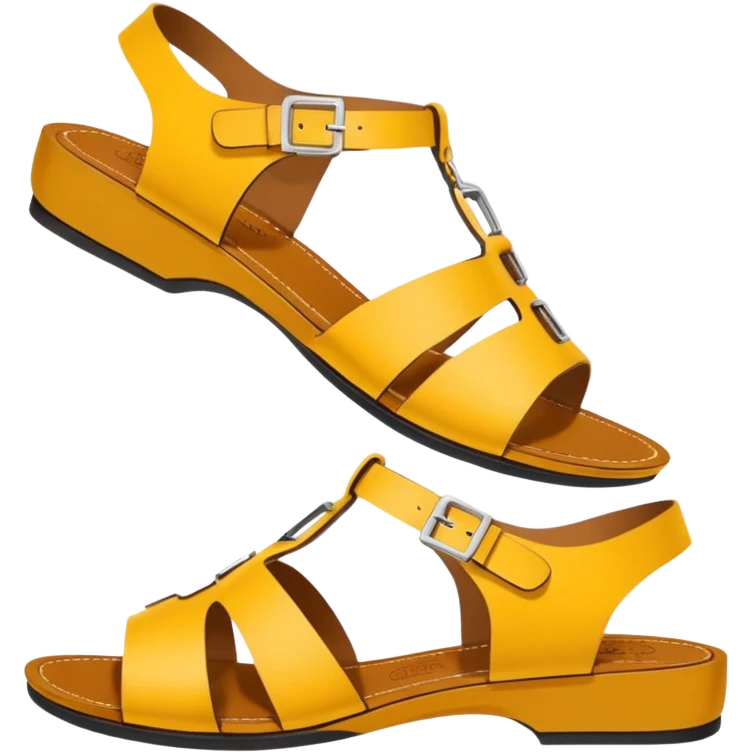 yellow hermes sandals oran emoji