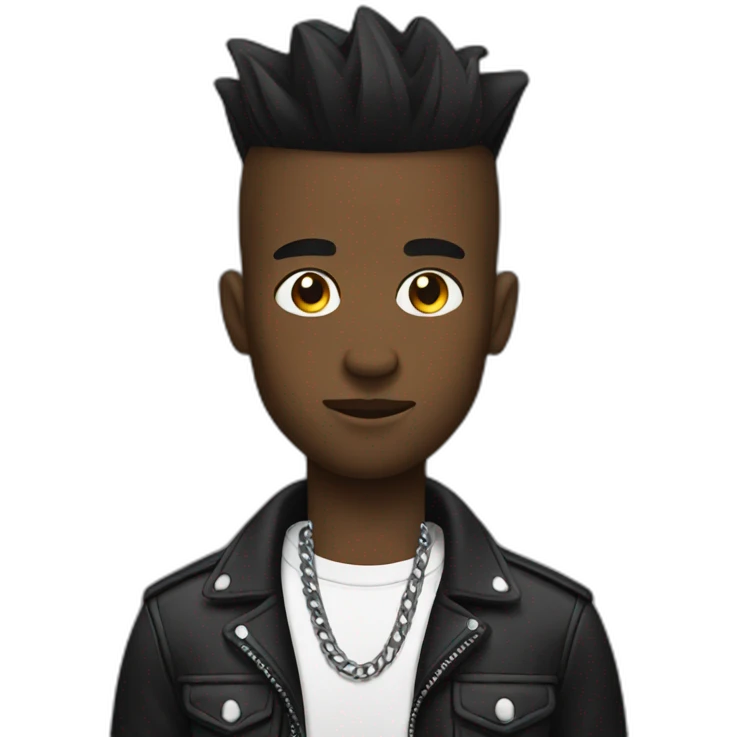 punk black guy emoji