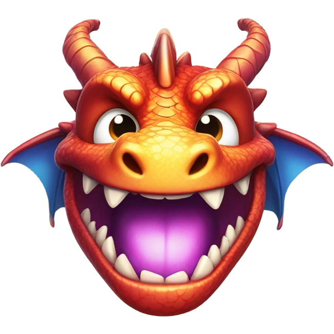 Dragon with smile emoji