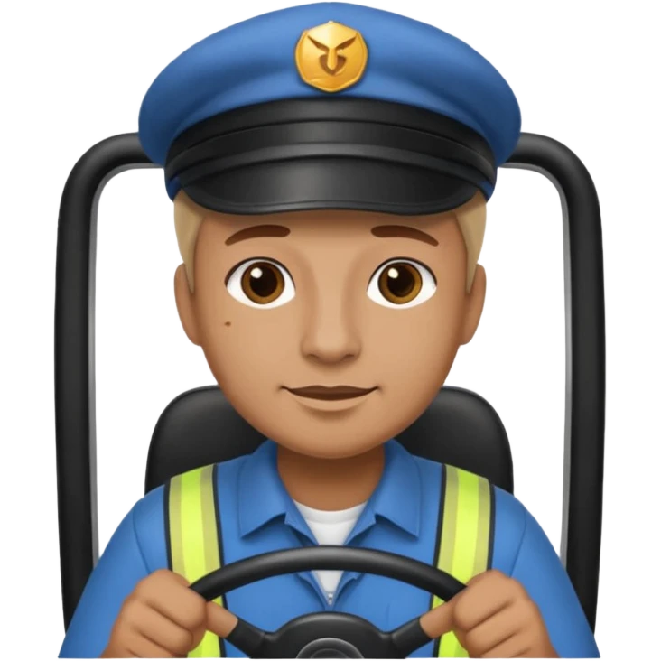 Bus Driver - cap, steering wheel





 emoji