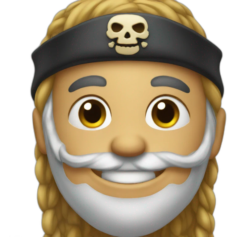 a happy pirate head emoji