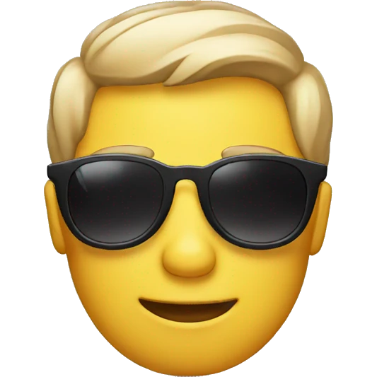emoji with sunglasses emoji