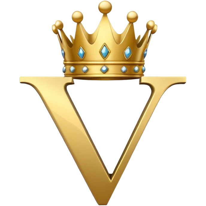 Letter v Vít crown Simple one emoji