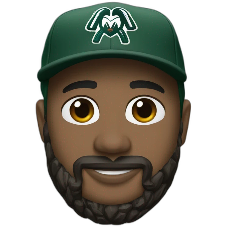 Ice Spice with a milwaukee bucks cap emoji