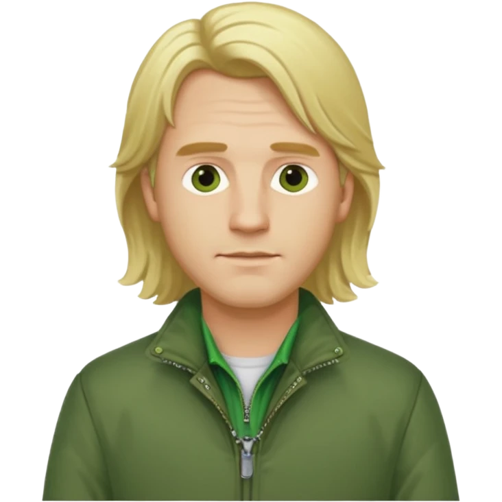 james sunderland silent hill 2 a man with blonde long  hair and green jacket emoji
