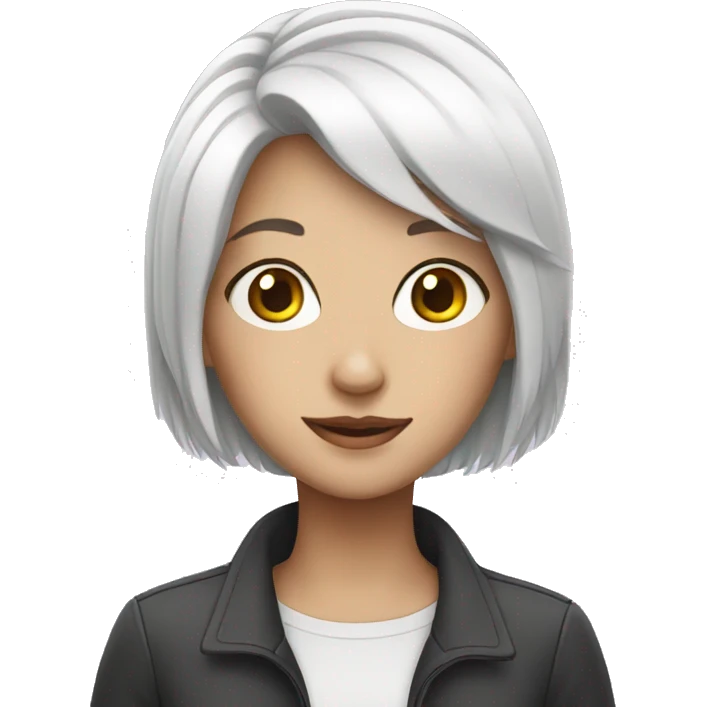 white haired girl emoji