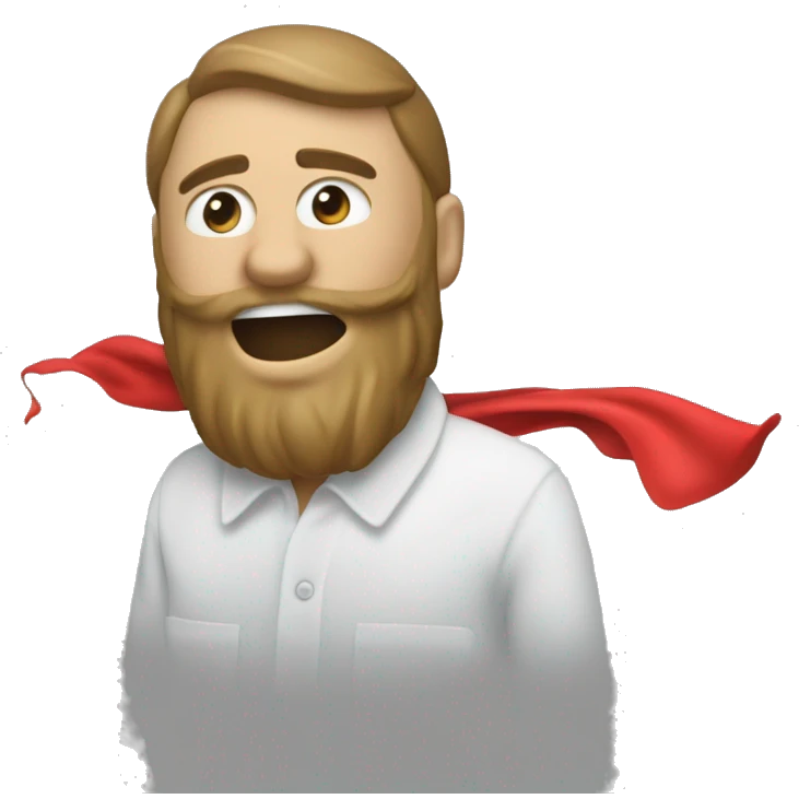 Vlajka se třemi vodorovnými pruhy, uprostřed červená, horní a dolní bílí emoji