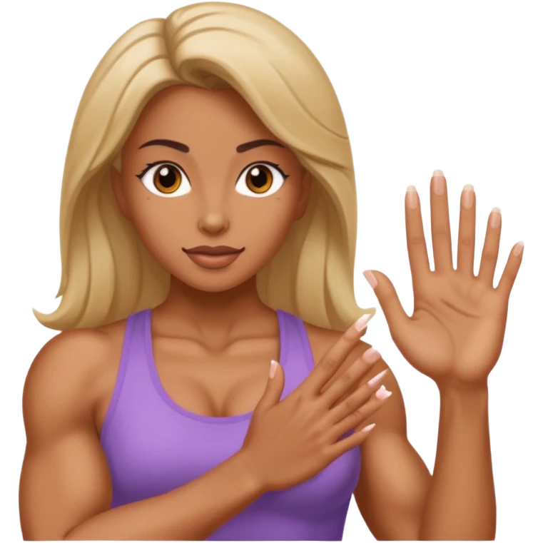 Female muscle with manicured nails  emoji