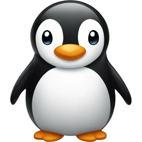 Pingüino abrazando un peluche de pingüino  emoji